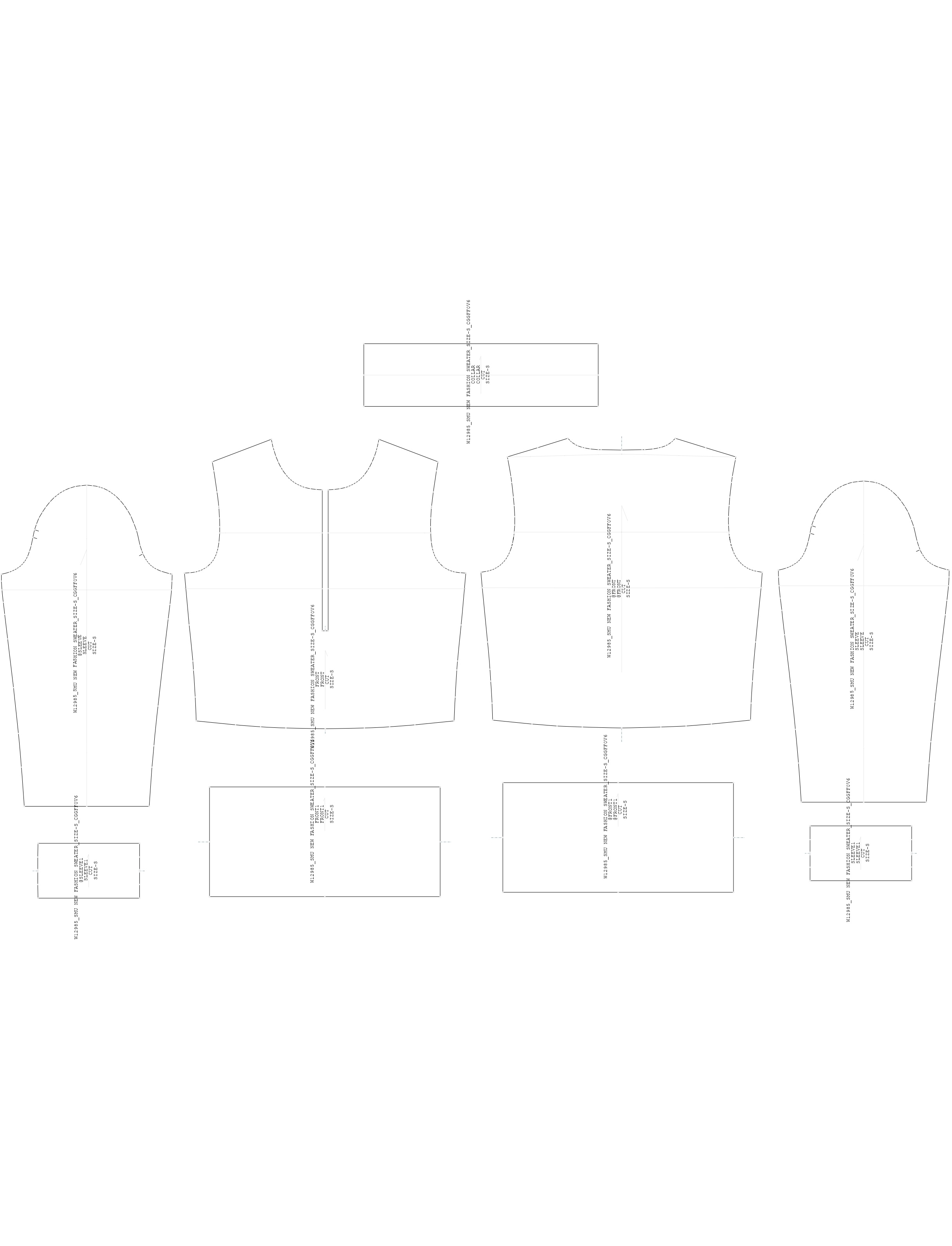 Patternmaking – garment block outline